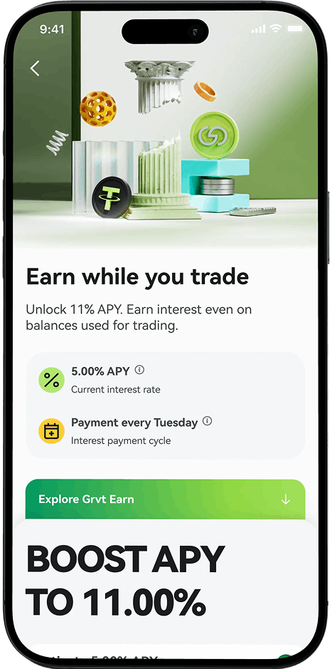 GRVT App Screen 1