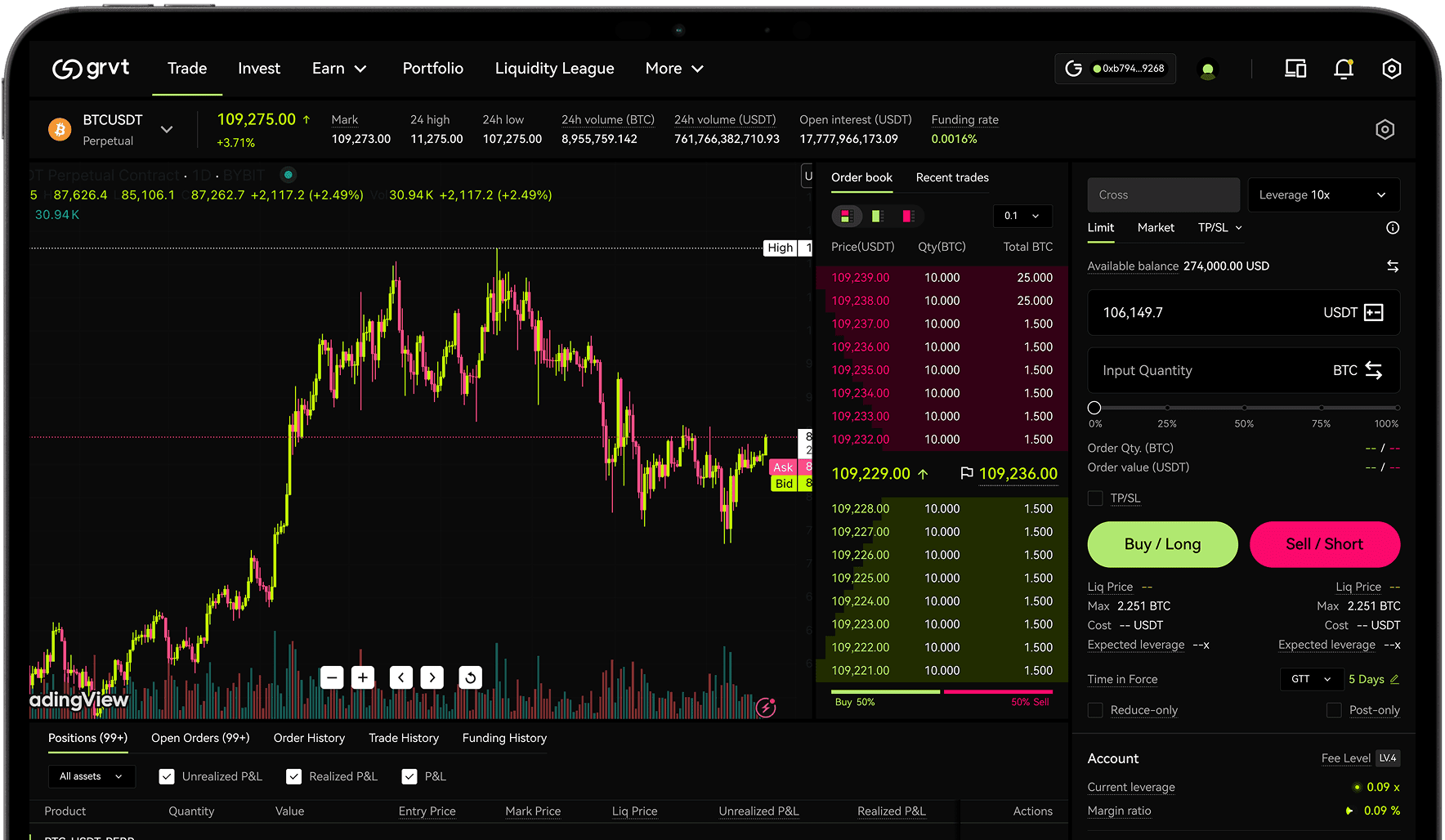 Grvt | On-chain investment and trading app