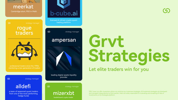 Grvt Launches “Strategies”, World’s First Compliant Peer-to-Peer On-chain Investment Marketplace