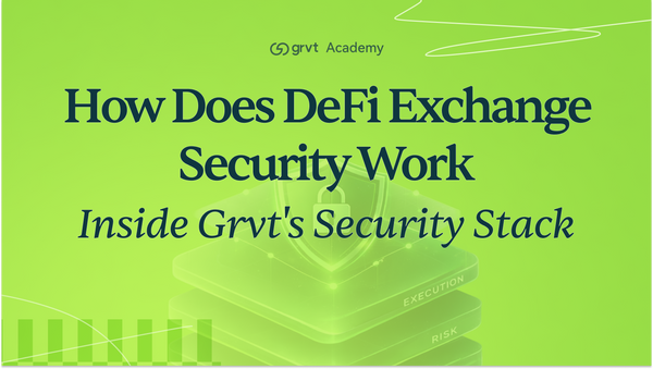 how does defi exchange security work on grvt